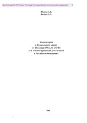 book Комментарий к Федеральному закону от 24 ноября 1996 г. № 132-ФЗ «Об основах туристской деятельности в РФ»