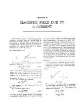 book HCV Chapter 35 Magnetic Field due to a Current Concepts of Physics H C Verma IIT JEE Part 2 various Engineering Entrance Exams