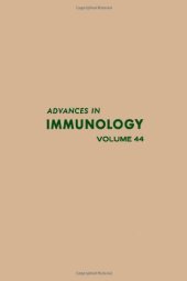 book Advances in Immunology, Vol. 44