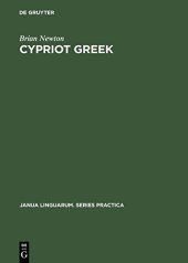 book Cypriot Greek: Its Phonology and Inflections