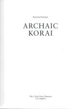 book Archaic Korai