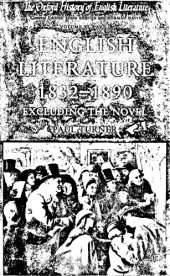 book English Literature 1832-1890 excluding the novel