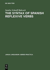 book The Syntax of Spanish Reflexive Verbs