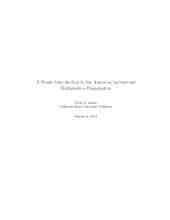 book A Gentle Introduction to the American Invitational Mathematics Exam