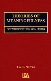 book Theories of Meaningfulness