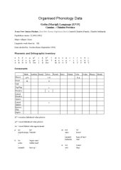 book Organised Phonology Data. Golin (Marigl) Language [GVF]. Gumine – Chimbu Province