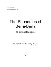 book The phonemes of Bena-Bena (a routine statement)