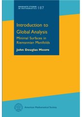 book Introduction to Global Analysis Minimal Surfaces in Riemannian Manifolds