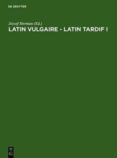 book Latin vulgaire - latin tardif I