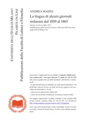 book La  lingua  di  alcuni  giornali  milanesi  dal  1859  al  1865