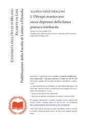 book L’Oltrepò mantovano  sacca  depressa  della  bassa  pianura  lombarda