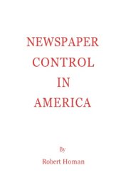 book Newspaper Control in America