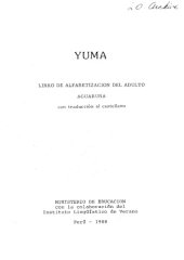 book Yuma. Libro de alfabetizacion del adulto aguaruna