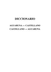 book Diccionario aguaruna — castellano, castellano — aguaruna