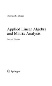 book Applied Linear Algebra and Matrix Analysis