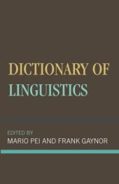 book Dictionary of Linguistics