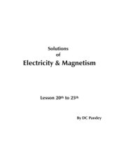 book Solutions of Electricity & Magnetism. Lesson 20th to 25th