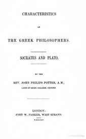 book Characteristics of the Greek Philosophers: Socrates and Plato