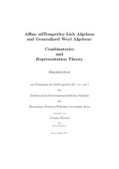 book Affine nilTemperley-Lieb Algebras and Generalized Weyl Algebras: Combinatorics and Representation Theory [PhD thesis]