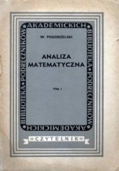 book Analiza Matematyczna. Tom I