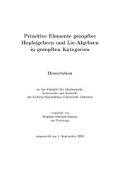 book Primitive Elemente gezopfter Hopfalgebren und Lie-Algebren in gezopften Kategorien