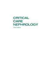 book Critical care nephrology