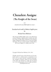 book Cheuelere Assigne (The Knight of the Swan) : a late-fourteenth century Middle English verse romance