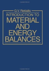 book Introduction to Material and Energy Balances