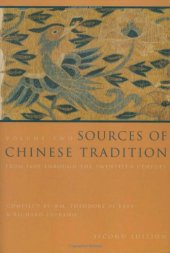 book Sources of Chinese Tradition, Vol. 2: From 1600 Through the Twentieth Century