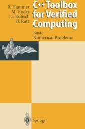 book C++ Toolbox for Verified Computing I: Basic Numerical Problems Theory, Algorithms, and Programs