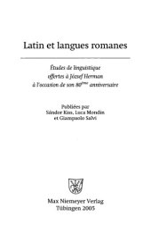 book Latin et langues romanes: Études de linguistique offertes à József Herman à l’occasion de son 80ème anniversaire