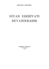 book Divan Edebiyatı Beyanındadır