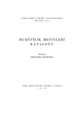 book Hurufilik Metinleri Kataloğu