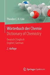 book Wörterbuch der Chemie / Dictionary of Chemistry: Deutsch/Englisch - English/German