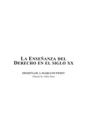 book La enseñanza del derecho en el siglo XX: Homenaje a Mariano Peset