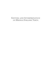 book Editing and Interpretation of Middle English Texts: Essays in Honour of William Marx