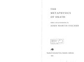 book The Metaphysics of Death