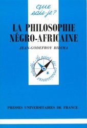 book La Philosophie Négro-Africaine