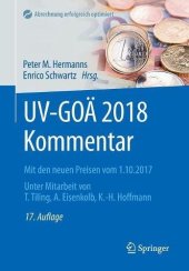 book UV-GOÄ 2018 Kommentar : mit den neuen Preisen vom 1.10.2017