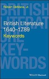 book British literature 1640-1789 keywords