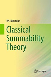 book Classical Summability Theory