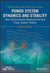 book Power system dynamics and stability with synchrophasor measurement and power system toolbox