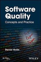 book Software quality : concepts and practice