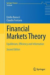 book Financial Markets Theory: Equilibrium, Efficiency and Information