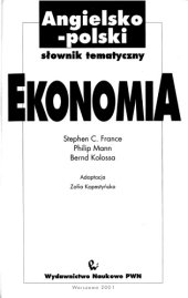 book Ekonomia -- Angielsko- Polski slownik tematyczny