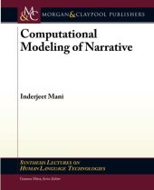 book Computational Modeling of Narrative