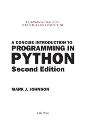 book A Concise Introduction to Programming in Python