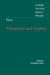 book Plato: Theaetetus and Sophist