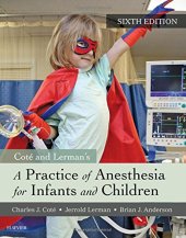 book A Practice of Anesthesia for Infants and Children