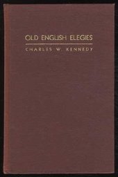 book Old English Elegies